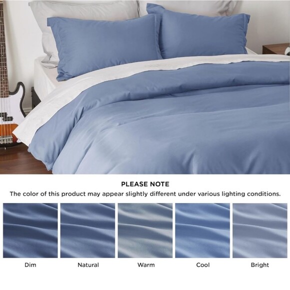 Duvet Cover Set Bedsure-Blue Full/Queen - Picture 8 of 8